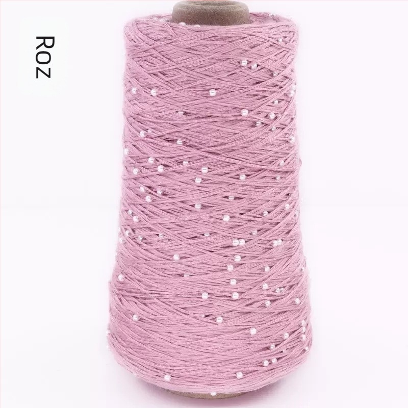 Fire din bumbac-viscoză pentru tricotat — fir conic, răsucire inelară, RS002 (Brand Ruishi; Alias Pearl Mercerized Cotton Thread)