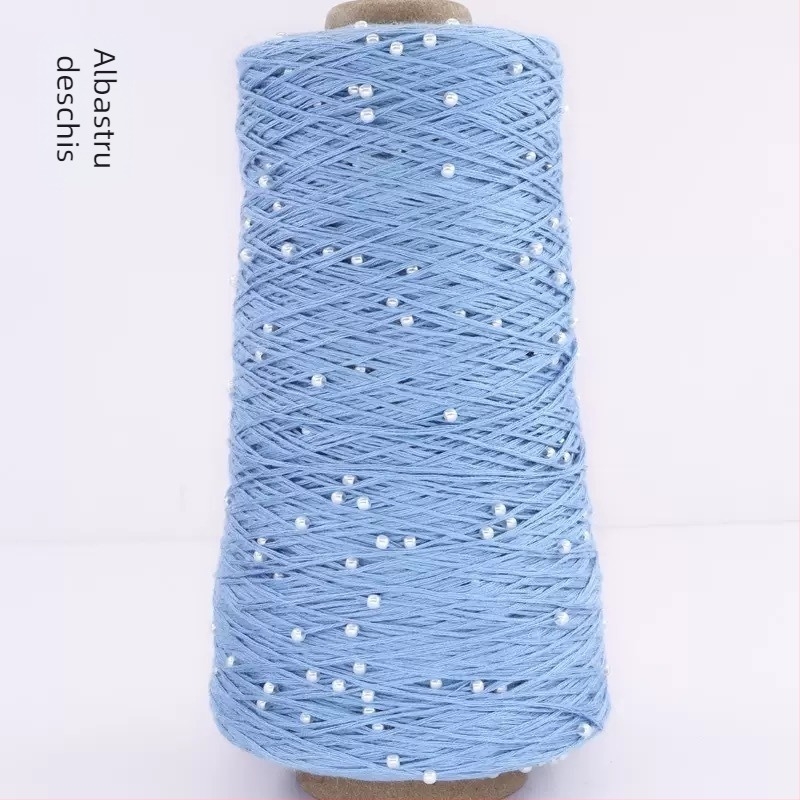 Fire din bumbac-viscoză pentru tricotat — fir conic, răsucire inelară, RS002 (Brand Ruishi; Alias Pearl Mercerized Cotton Thread)