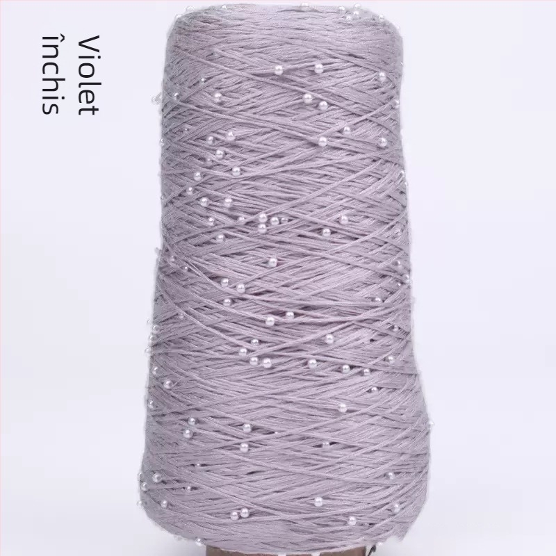 Fire din bumbac-viscoză pentru tricotat — fir conic, răsucire inelară, RS002 (Brand Ruishi; Alias Pearl Mercerized Cotton Thread)