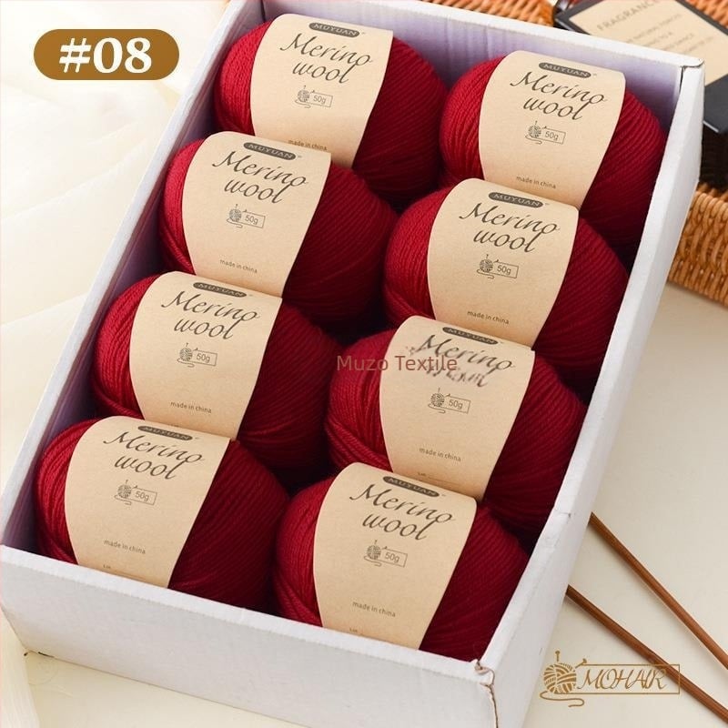 Fire Merino pentru tricotat manual, 4-ply, 7S, lână domestică, brand Muzo