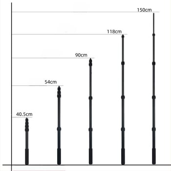 Stativ pentru fotografie și videografie, din aliaj de aluminiu, model Y150, 5 secțiuni, încărcare maximă 20 kg