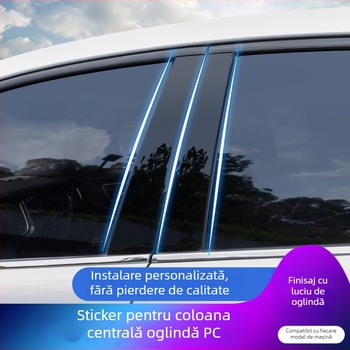 Bandă de garnitură pentru fereastra mașinii cu oglindă pe stâlpul central din PC – Oakford, plastic PC, fără personalizare