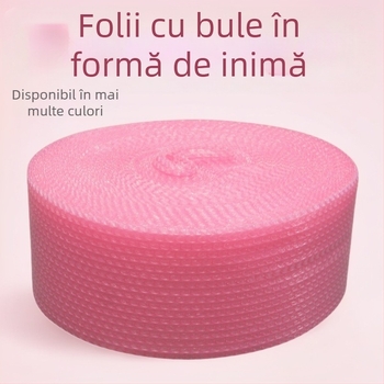 Folie cu bule de tip mediu, amortizant pentru ambalarea cosmeticelor și ceramicii, diametrul bulei 1,5 cm, înălțimea bulei 5 mm, densitate 80 g/m²