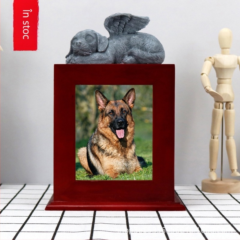 Urnă pentru cenușa animalelor de companie | Material: Density board | Brand: NEWDREAM | Vopsită | Codul produsului: Brown dog bone ssh box