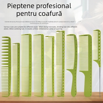 Pieptene pentru tuns păr pentru stiliști, ABS, ultra-subțire, coadă ascuțită, cu dublă utilizare