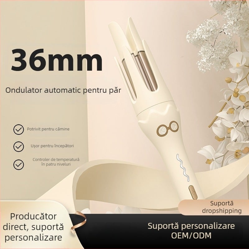 Tipul produsului: Fier de păr electric pentru bucle și netezire; Caracteristici cheie: element de încălzire din turmalin ceramic, reglare temperatură 15 trepte, 50W, 220V (element de încălzire ceramic din turmalin; reglare temperatură 15 trepte; 50W; 220V)