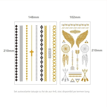 Set de tatuaje transfer - imprimare prin transfer de apă - Personalizabil - producție semi-manuală - logo tipărit