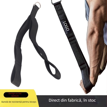 Mâner de antrenament cu funie, tracțiune în sus în trei etape pentru biceps/triceps, funie din latex, accesoriu universal de fitness