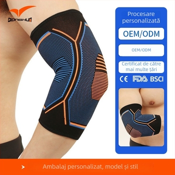 Protecție pentru coate - tricotat din nailon, respirabil, absorbant de transpirație, elastice în patru direcții; pentru baschet, badminton și volei