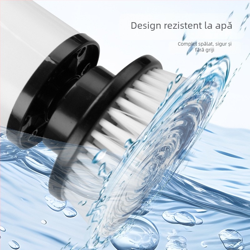 Mop electric cu mâner extensibil și afișaj LCD — perie de curățare 8 în 1 pentru bucătărie și baie