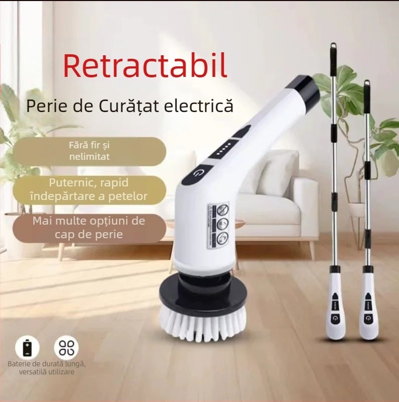 Perie electrică de curățare – multifuncțională, manuală pentru bucătărie și baie, alimentare USB, 3.7V, control dual al temperaturii, capacitate până la 300 mL