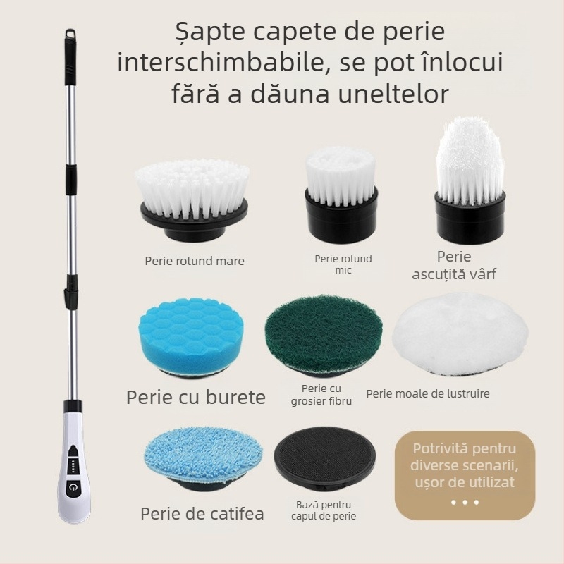 Perie electrică de curățare – multifuncțională, manuală pentru bucătărie și baie, alimentare USB, 3.7V, control dual al temperaturii, capacitate până la 300 mL