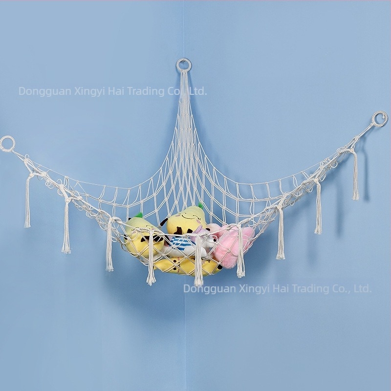 Hamaca de depozitare pentru păpuși, stil Nordic, țesătură din pânză de bumbac (Material: Bumbac; Stil: Nordic; Potrivit pentru: Alte)