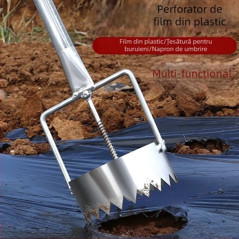 Perforator pentru folie de teren – unealtă agricolă Sakura Fuji pentru plantare
