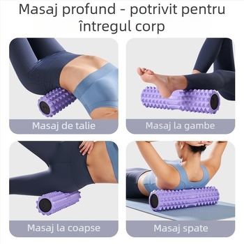 Bețișor de yoga din EVA pentru relaxarea mușchilor, design în formă de semilună, rolă de masaj din spumă