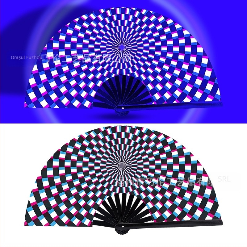 Evantai din bambus pliabil, stil chinezesc, 13 bețe, pentru divertisment