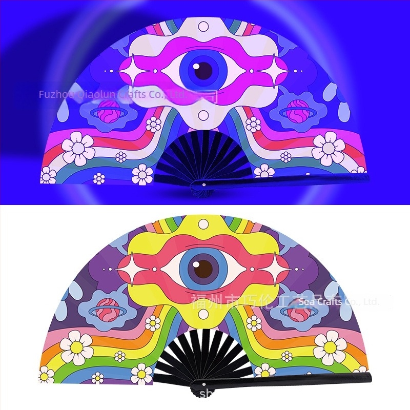 Evantai din bambus pliabil, stil chinezesc, 13 bețe, pentru divertisment