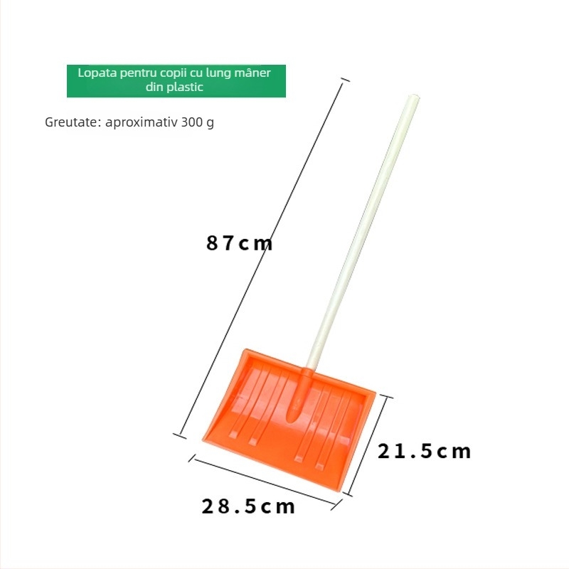  Lopată de zăpadă din plastic pentru copii — unealtă de îndepărtare a zăpezii pentru exterior, cu personalizare