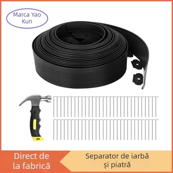 Set de delimitatori din cauciuc pentru peisaj, în formă de L, trei piese, pentru gazon și grădină — Brand Yao Kun Biao