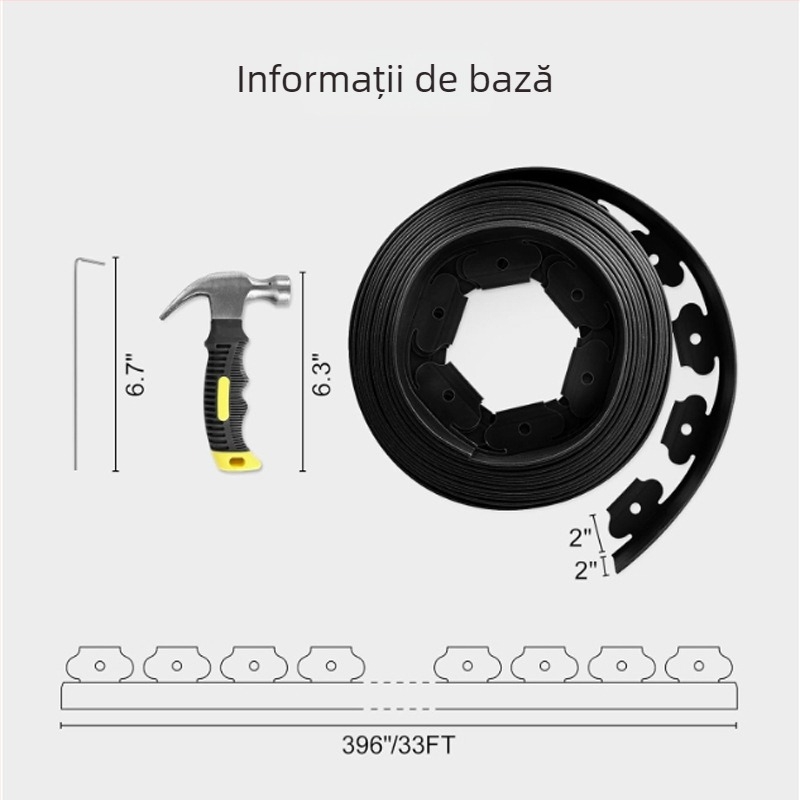 Set de delimitatori din cauciuc pentru peisaj, în formă de L, trei piese, pentru gazon și grădină — Brand Yao Kun Biao