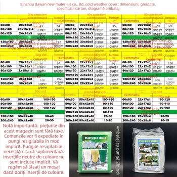 Da Wan Gardening Acoperire antifrână din material nețesut pentru plante – protecție în aer liber pentru grădină, peisaj și plantări agricole