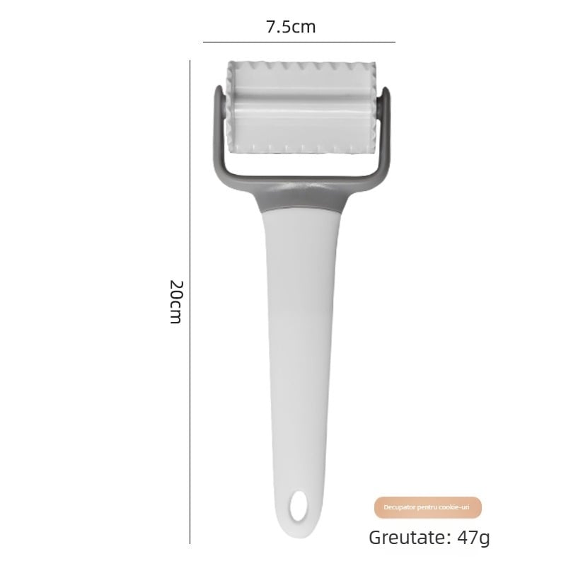 Rulou din plastic pentru aluat cu perforator pentru pizza, cuțit fondant, matriță pentru biscuiți, cuțit pizza cu model din plasă