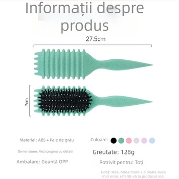 Perie de definire a buclelor – ABS, pieptene curling, Color ode