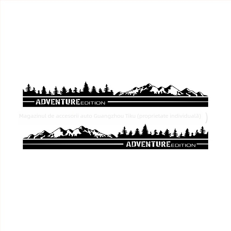 Autocolant pentru caroserie auto – garnitură laterală (side skirt), cod K-661, autoadeziv, personalizare la cerere