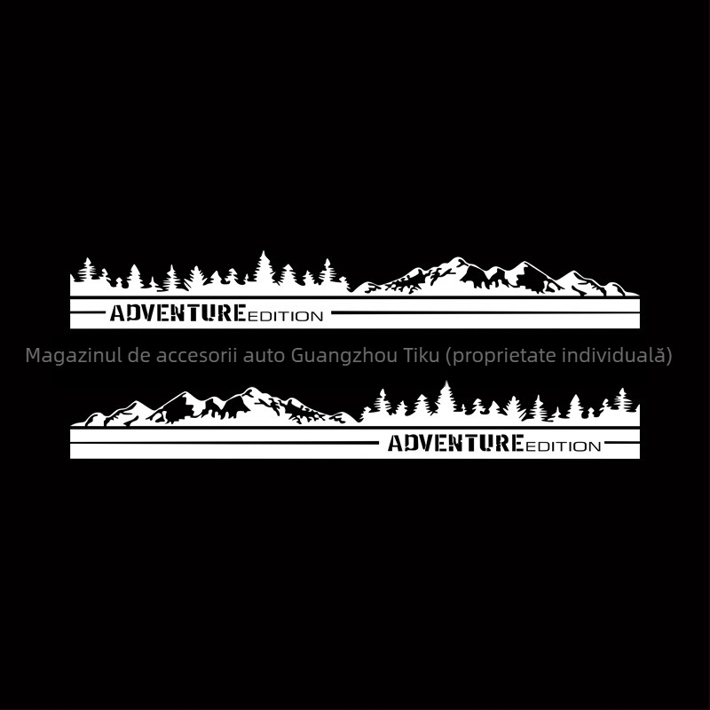 Autocolant pentru caroserie auto – garnitură laterală (side skirt), cod K-661, autoadeziv, personalizare la cerere