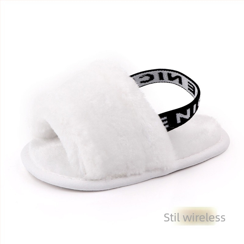 Sandale pentru copii mici (12–48 luni) – partea superioară din fleece coral, respirante, anti-derapare, durabile, închidere Velcro