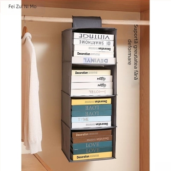 Organizator de garderob cu compartimente, 3-4 niveluri, montaj cu cârlige, depozitare pe birou