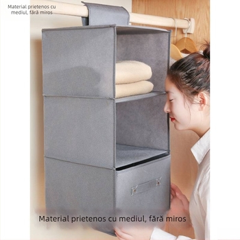 Organizator de garderob cu compartimente, 3-4 niveluri, montaj cu cârlige, depozitare pe birou