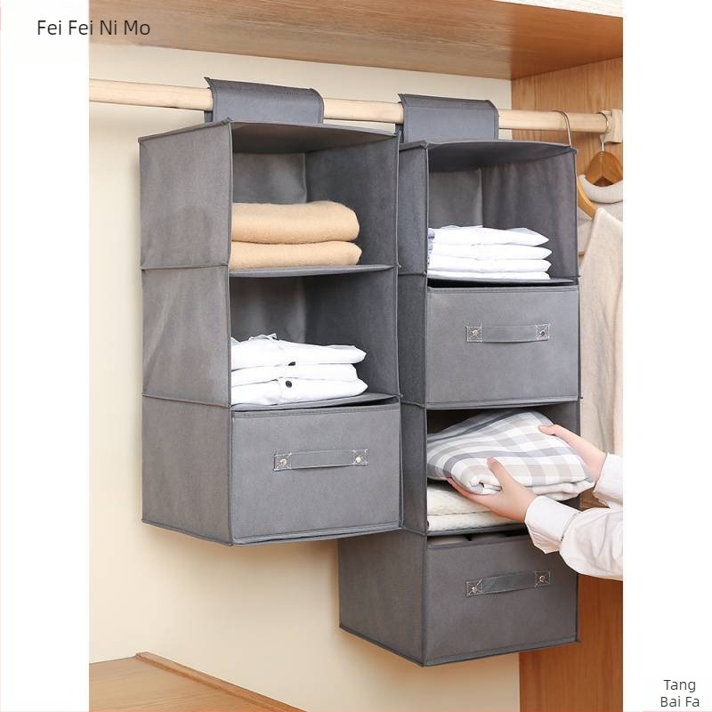 Organizator de garderob cu compartimente, 3-4 niveluri, montaj cu cârlige, depozitare pe birou