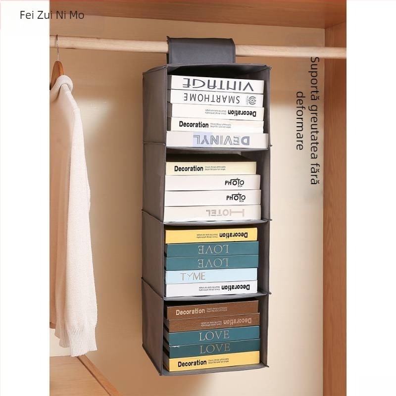 Organizator de garderob cu compartimente, 3-4 niveluri, montaj cu cârlige, depozitare pe birou