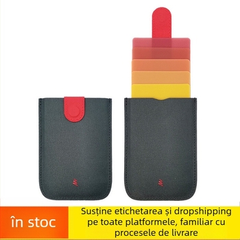 Portofel pentru carduri unisex cu straturi glisante, din Oxford, stil streetwear, primăvara 2024