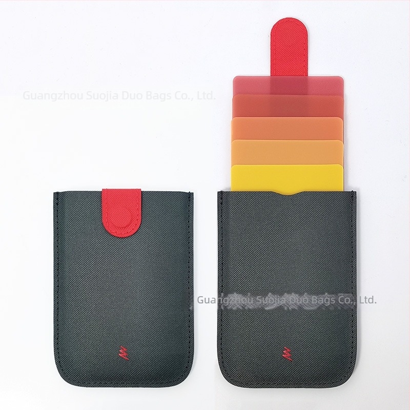 Portofel pentru carduri unisex cu straturi glisante, din Oxford, stil streetwear, primăvara 2024