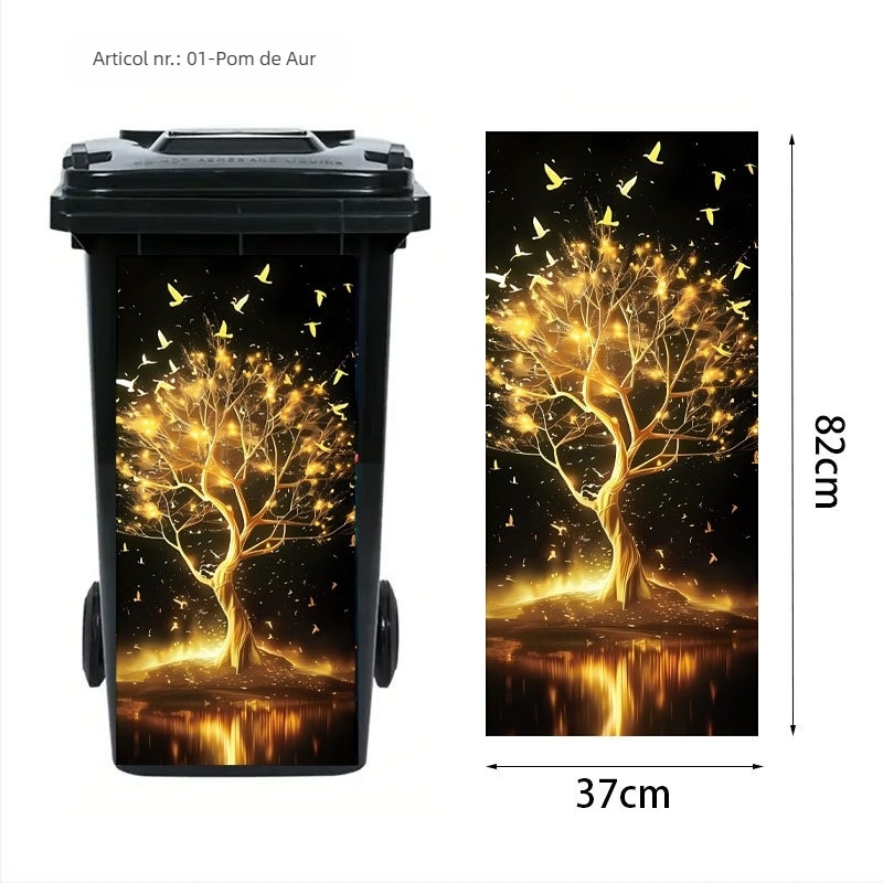 Autocolant decorativ de perete din PVC, impermeabil, autoadeziv, model abstract/floral/animal, 1 bucată, model plat