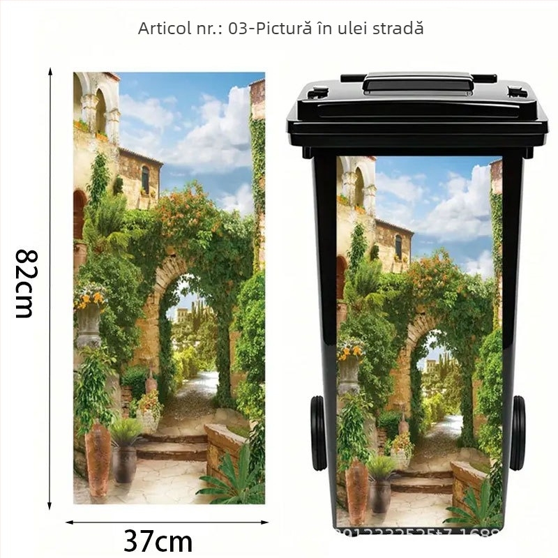 Autocolant decorativ de perete din PVC, impermeabil, autoadeziv, model abstract/floral/animal, 1 bucată, model plat