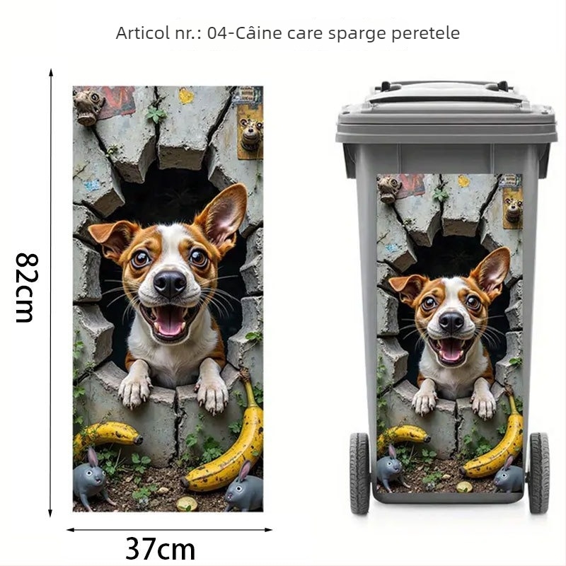 Autocolant decorativ de perete din PVC, impermeabil, autoadeziv, model abstract/floral/animal, 1 bucată, model plat