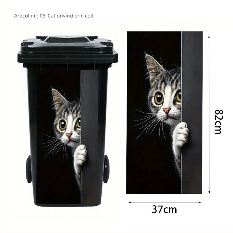 Autocolant decorativ de perete din PVC, impermeabil, autoadeziv, model abstract/floral/animal, 1 bucată, model plat