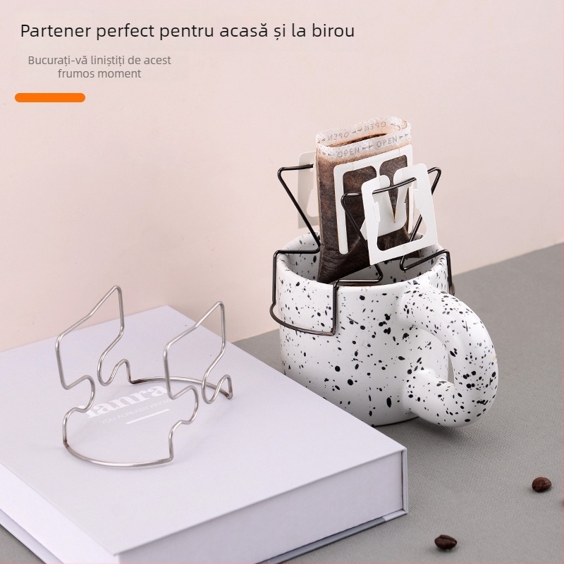 Suport din oțel inoxidabil pentru filtre de cafea pour-over — design modern minimalist