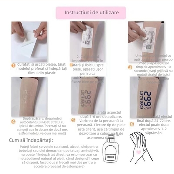 Autocolant tatuaj pentru braț cu mâini în rugăciune – impermeabil, durată lungă, semi-permanent, aspect realist