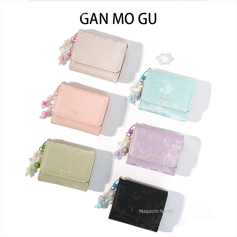 Portofel tri-fold cu design gradient, suprafață moale, căptușeală PU — portofel elegant pentru femei, primăvara 2025