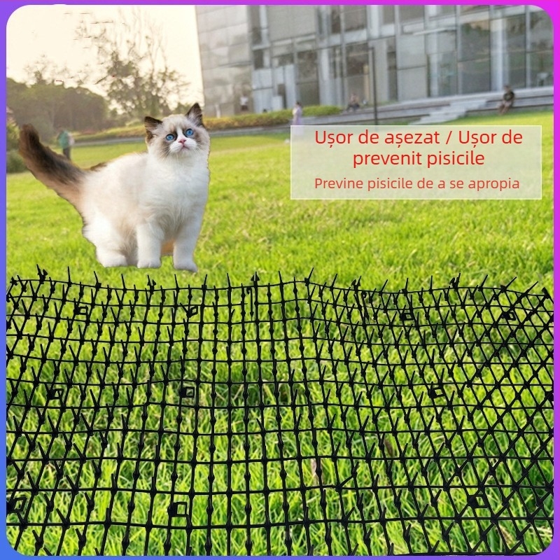 Țepi anti pisică pentru balcon – plasă anti pisică, material PP, pentru pisici, utilizare: descurajare și protecție de pași, categorie: adăpost pentru animale