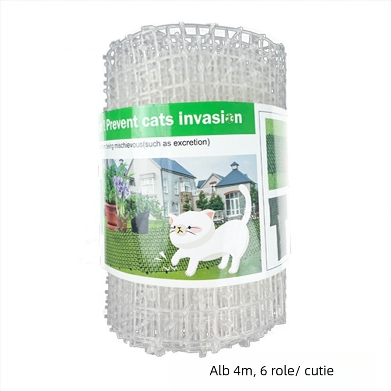 Țepi anti pisică pentru balcon – plasă anti pisică, material PP, pentru pisici, utilizare: descurajare și protecție de pași, categorie: adăpost pentru animale