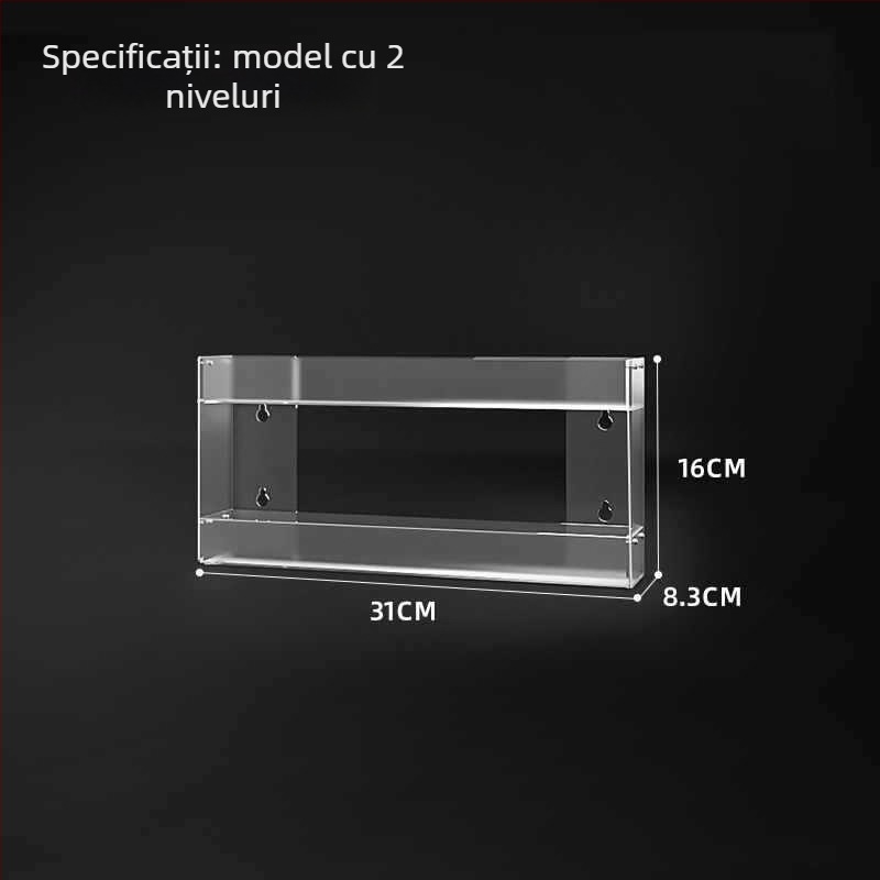 Raft de afișaj pentru țigări, montat pe perete, depozitare cu mai multe niveluri, din plastic