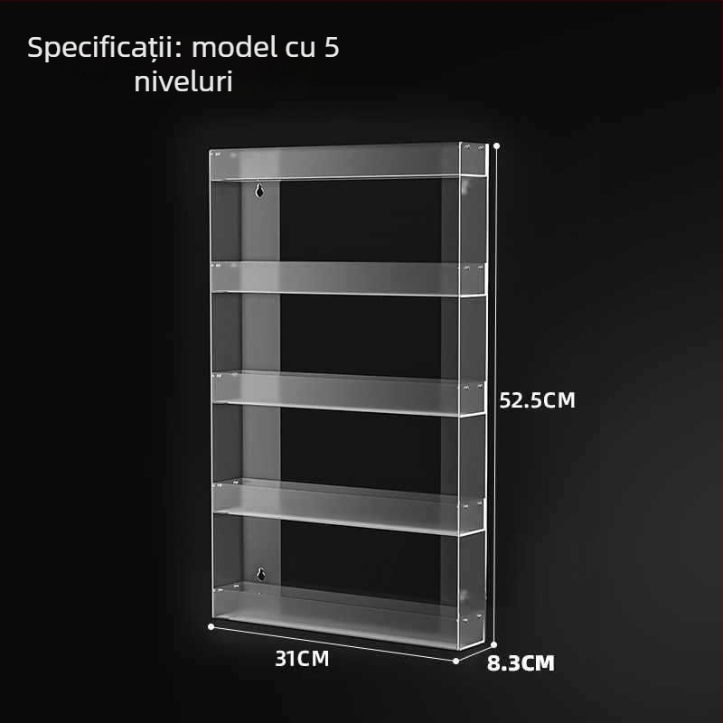 Raft de afișaj pentru țigări, montat pe perete, depozitare cu mai multe niveluri, din plastic