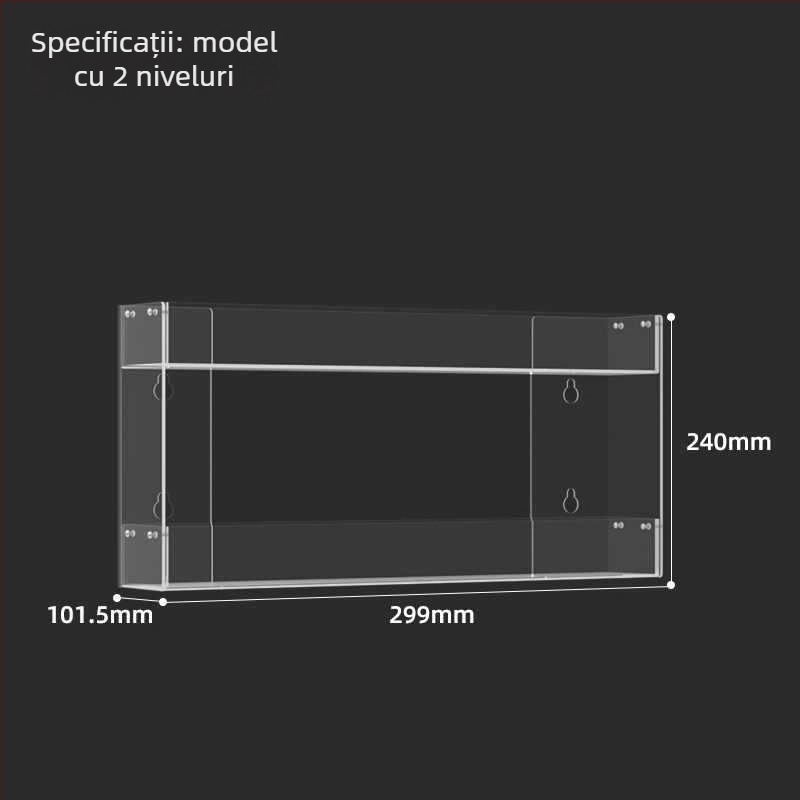 Raft de afișaj pentru țigări, montat pe perete, depozitare cu mai multe niveluri, din plastic