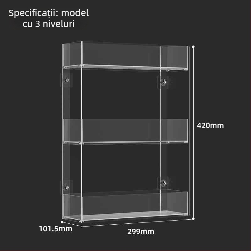 Raft de afișaj pentru țigări, montat pe perete, depozitare cu mai multe niveluri, din plastic
