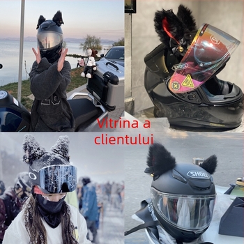 NYQD ABS Decorare cască cu urechi de pisică pentru motocicletă electrică, certificare 3C